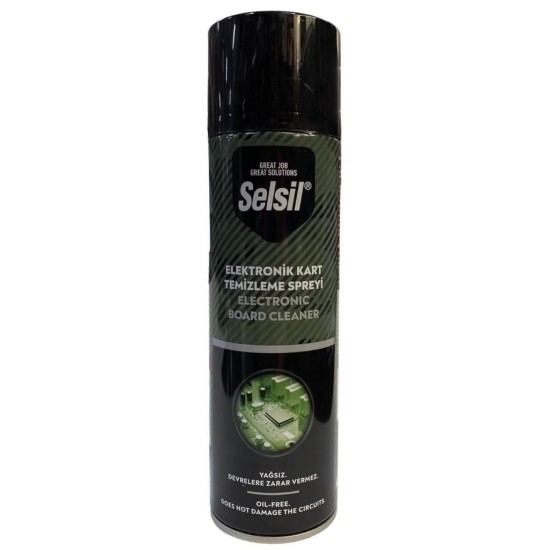Selsil Elektronik Kart Temizleyici Sprey 500 ml Yağsız Selsil Elektronik Kart Temizleyici Sprey 500 ml Yağsız