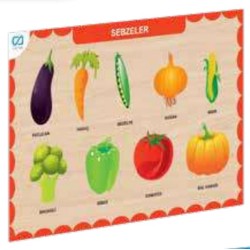 Ahşap Sebzeler Eğitici Set