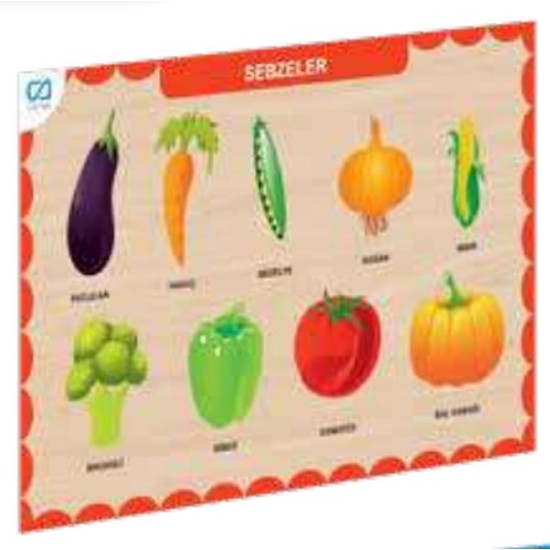 Ahşap Sebzeler Eğitici Set Ahşap Sebzeler Eğitici Set