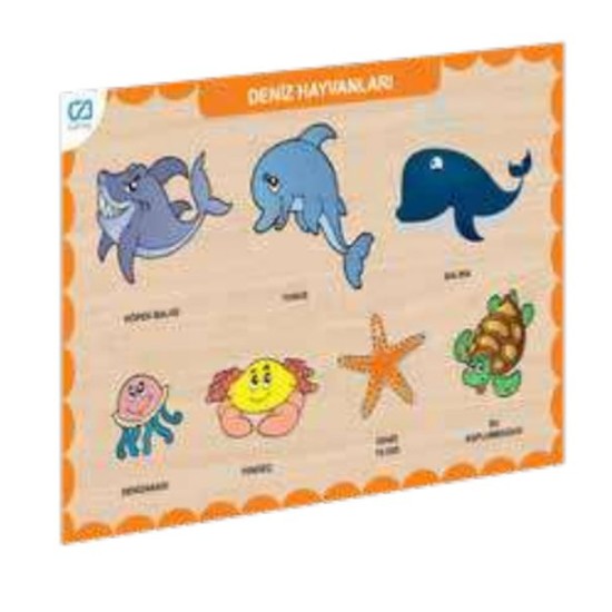 Ahşap Deniz Hayvanları Eğitici Set Ahşap Deniz Hayvanları Eğitici Set