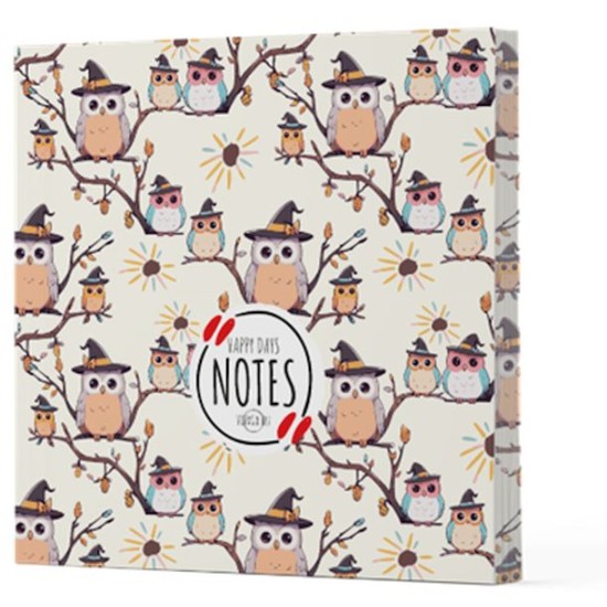 Baykuş 7 - Çizgisiz Yan Boyamalı Defter Baykuş 7 - Çizgisiz Yan Boyamalı Defter