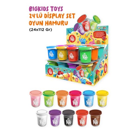 Bigkids Toys / 24’Lü Display Kutu Oyun Hamuru (24X112 Gr) Bigkids Toys / 24’Lü Display Kutu Oyun Hamuru (24X112 Gr)