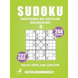 Sudoku - Dünyanın En  Bulmacası 8 - Kolay Orta Zor Çok Zor