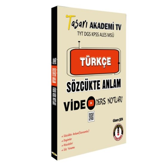 Tasarı DGS Türkçe Sözcükte Anlam Video Ders Notları Tasarı DGS Türkçe Sözcükte Anlam Video Ders Notları