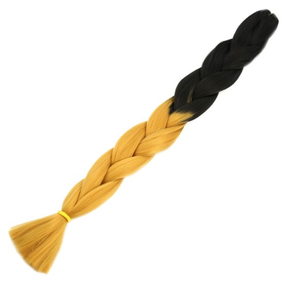 Afrika Örgülük Sentetik Ombreli Saç 100 Gr. / Siyah / Gold Sarı Afrika Örgülük Sentetik Ombreli Saç 100 Gr. / Siyah / Gold Sarı