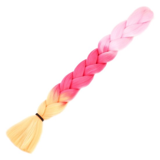Afrika Örgüsü Ve Rasta İçin Sentetik Ombreli Saç / Açık Pembe / Koyu Pembe / Tcu Afrika Örgüsü Ve Rasta İçin Sentetik Ombreli Saç / Açık Pembe / Koyu Pembe / Tcu