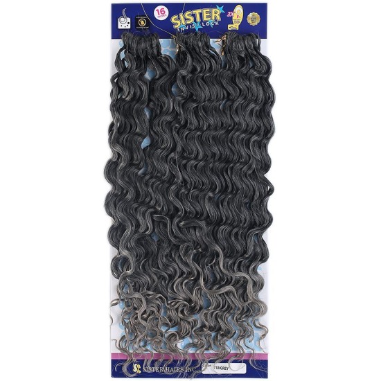 Afro Dalgası Saç / Siyah Gri Ombreli T1B/Grey Afro Dalgası Saç / Siyah Gri Ombreli T1B/Grey