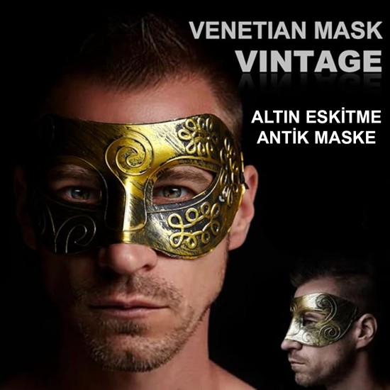 Altın Eskitme Yüz Maskesi - Antik Tarz B Maskesi Altın Eskitme Yüz Maskesi - Antik Tarz B Maskesi