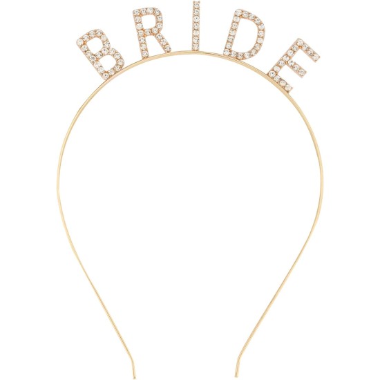 Altın Gold Renk Bekarlığa Veda Kristal Taş Bride Tacı İthal 16x10 cm Altın Gold Renk Bekarlığa Veda Kristal Taş Bride Tacı İthal 16x10 cm