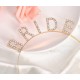 Altın Gold Renk Bekarlığa Veda Kristal Taş Bride Tacı İthal 16x10 cm Altın Gold Renk Bekarlığa Veda Kristal Taş Bride Tacı İthal 16x10 cm