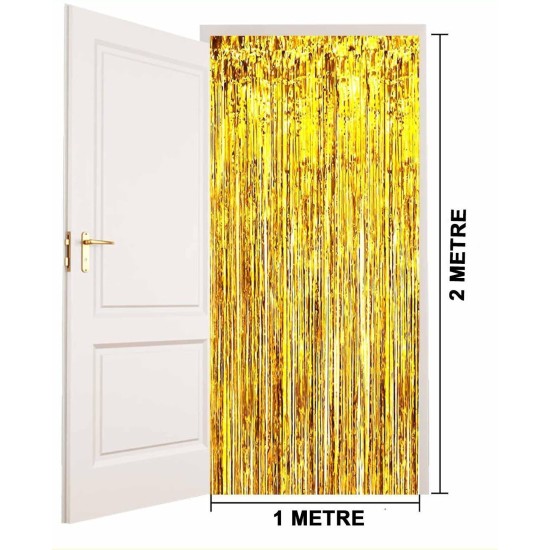 Altın Gold Renk Ekstra Metalize Parlak Saçaklı Arka Fon Perde İthal A Kalite 1x2 Metre Altın Gold Renk Ekstra Metalize Parlak Saçaklı Arka Fon Perde İthal A Kalite 1x2 Metre
