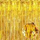 Altın Gold Renk Ekstra Metalize Parlak Saçaklı Arka Fon Perde İthal A Kalite 1x2 Metre Altın Gold Renk Ekstra Metalize Parlak Saçaklı Arka Fon Perde İthal A Kalite 1x2 Metre