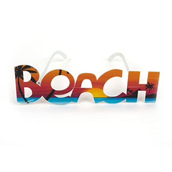 Beach Yazılı Parti Gözlüğü Yaza Merhaba Hawaii Show Gözlüğü 19x6 cm Beach Yazılı Parti Gözlüğü Yaza Merhaba Hawaii Show Gözlüğü 19x6 cm