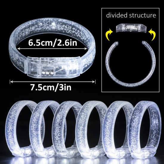 Beyaz-Gümüş Led Işıklı Baskı Yapılabilen Pilli Bileklik Bilezik 1,5 cm Genişlik Beyaz-Gümüş Led Işıklı Baskı Yapılabilen Pilli Bileklik Bilezik 1,5 cm Genişlik