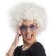 Beyaz Renk Kıvırcık Afro Bonus Peruk Beyaz Renk Kıvırcık Afro Bonus Peruk