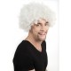 Beyaz Renk Kıvırcık Afro Bonus Peruk Beyaz Renk Kıvırcık Afro Bonus Peruk