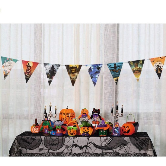 Cadılar Bayramı Halloween Flama Bayrak Banner Süs 8 li 3 Metre Cadılar Bayramı Halloween Flama Bayrak Banner Süs 8 li 3 Metre