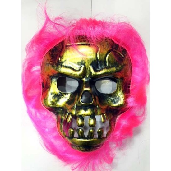 Cadılar Bayramı Pembe Saçlı Maske Cadılar Bayramı Pembe Saçlı Maske