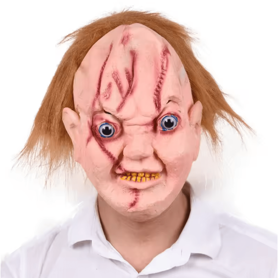 Çaki Maskesi Kahverengi Saçlı Lateks Et Chucky Çaki Maskesi Çaki Maskesi Kahverengi Saçlı Lateks Et Chucky Çaki Maskesi