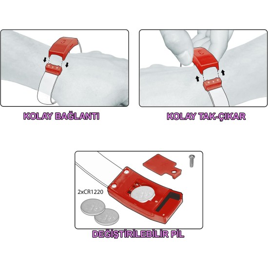 Festival & Parti LED Bileklik Baskı Yapılabilir 3 Farklı Mod Işıklı 1 Adet Festival & Parti LED Bileklik Baskı Yapılabilir 3 Farklı Mod Işıklı 1 Adet