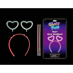Glow Karanlıkta Yanan Fosforlu Kalp Taç 12 Adet