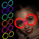 Glow Parti Gözlüğü Glow Partisi Yuvarlak Şekilli Fosforlu Gözlük 6 Adet Glow Parti Gözlüğü Glow Partisi Yuvarlak Şekilli Fosforlu Gözlük 6 Adet