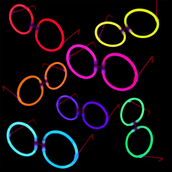 Glow Parti Gözlüğü Glow Partisi Yuvarlak Şekilli Fosforlu Gözlük 6 Adet Glow Parti Gözlüğü Glow Partisi Yuvarlak Şekilli Fosforlu Gözlük 6 Adet