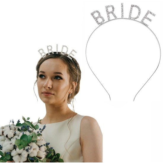 Gümüş Renk Bekarlığa Veda Kristal Taş Bride Tacı İthal 16x10 cm Gümüş Renk Bekarlığa Veda Kristal Taş Bride Tacı İthal 16x10 cm