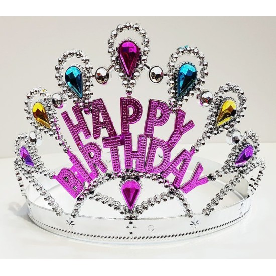 Gümüş Renk Happy Birthday Yazılı Doğum Günü Tacı 60 cm Gümüş Renk Happy Birthday Yazılı Doğum Günü Tacı 60 cm