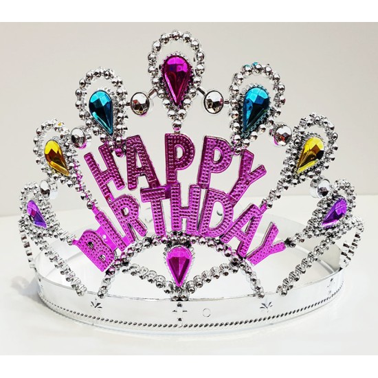 Gümüş Renk Happy Birthday Yazılı Doğum Günü Tacı 60 cm Gümüş Renk Happy Birthday Yazılı Doğum Günü Tacı 60 cm