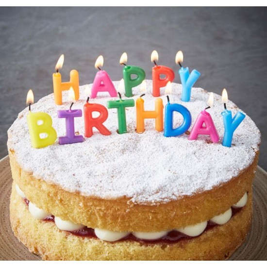 Happy Birthday Yazılabilen Rengarenk Doğum Günü Mumu Happy Birthday Yazılabilen Rengarenk Doğum Günü Mumu