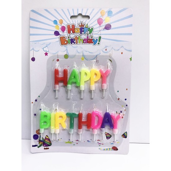 Happy Birthday Yazılabilen Rengarenk Doğum Günü Mumu Happy Birthday Yazılabilen Rengarenk Doğum Günü Mumu