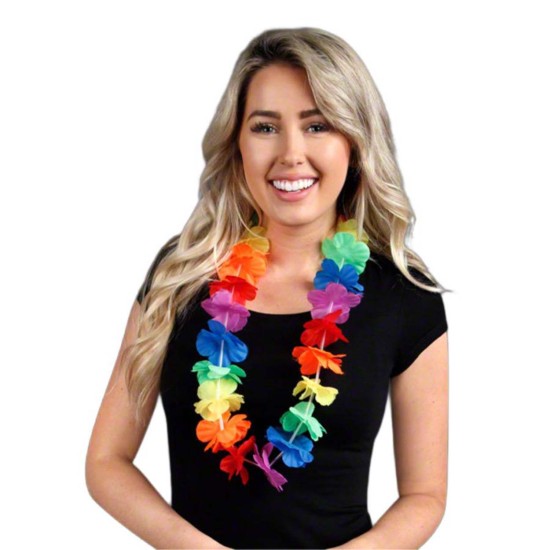 Hawaii Çiçekli Boyun Kolyesi - Renkli Tropikal Parti Leisi Hawaii Çiçekli Boyun Kolyesi - Renkli Tropikal Parti Leisi