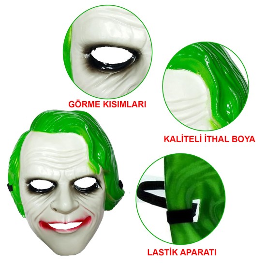 The Dark Knight Joker Maskesi Yeşil The Dark Knight Joker Maskesi Yeşil