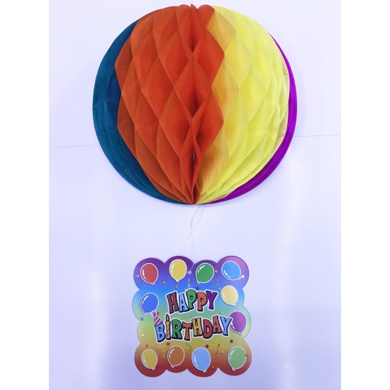 Kağıt Süs Happy Birthday Dekor 55 cm-0748 Kağıt Süs Happy Birthday Dekor 55 cm-0748