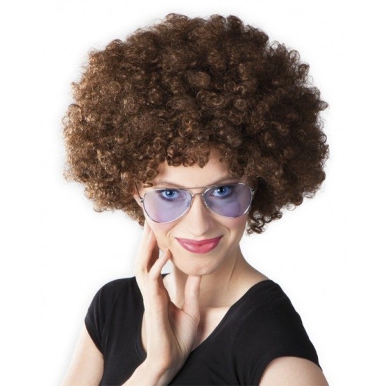 Kahve Renk Kıvırcık Afro Bonus Peruk Kahve Renk Kıvırcık Afro Bonus Peruk