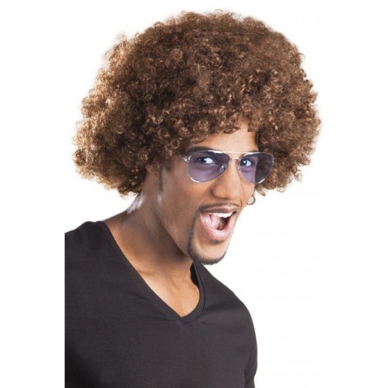 Kahve Renk Kıvırcık Afro Bonus Peruk Kahve Renk Kıvırcık Afro Bonus Peruk