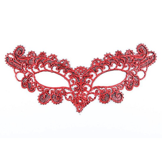 Kırmızı Dantel Masquerade Maskesi 6 No Kırmızı Dantel Masquerade Maskesi 6 No