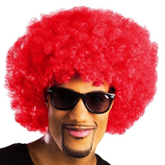 Kırmızı Renk Kıvırcık Afro Bonus Peruk Kırmızı Renk Kıvırcık Afro Bonus Peruk