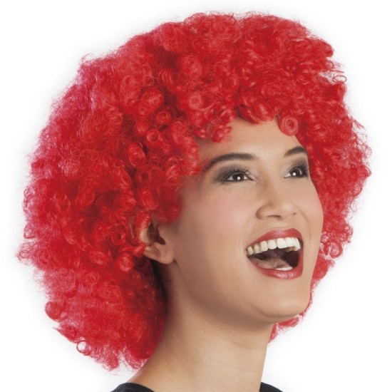 Kırmızı Renk Kıvırcık Afro Bonus Peruk Kırmızı Renk Kıvırcık Afro Bonus Peruk