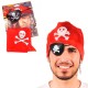 Korsan Bandana Korsan Göz Maskesi ve Korsan Küpesi 3 lü Kostüm Seti Korsan Bandana Korsan Göz Maskesi ve Korsan Küpesi 3 lü Kostüm Seti