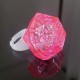 Kristal Tasarımlı Led Glow Işıklı 3 Modlu Pembe Yüzük 3.5 x 5 cm Kristal Tasarımlı Led Glow Işıklı 3 Modlu Pembe Yüzük 3.5 x 5 cm
