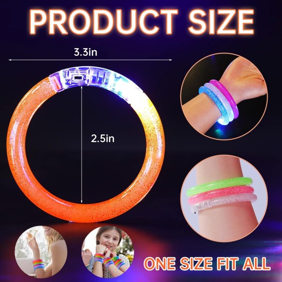 Led Işıklı Pilli Işıklı Rengarenk Bileklik Işıklı Bilezik Karışık Renk 1 Adet Led Işıklı Pilli Işıklı Rengarenk Bileklik Işıklı Bilezik Karışık Renk 1 Adet