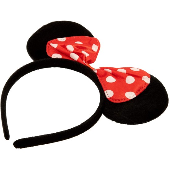 Kırmızı Fiyonklu Minnie Mouse Taç Fare Tacı Kafa Bandı Kırmızı Fiyonklu Minnie Mouse Taç Fare Tacı Kafa Bandı