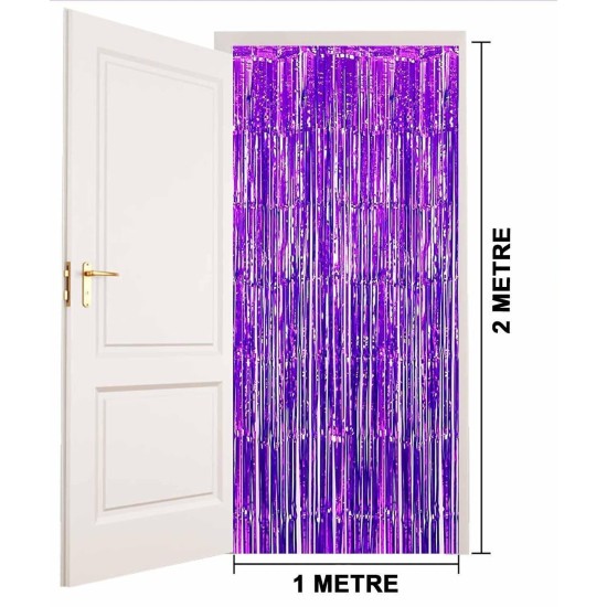 Mor Renk Ekstra Metalize Parlak Saçaklı Arka Fon Perde İthal A Kalite 1x2 Metre Mor Renk Ekstra Metalize Parlak Saçaklı Arka Fon Perde İthal A Kalite 1x2 Metre