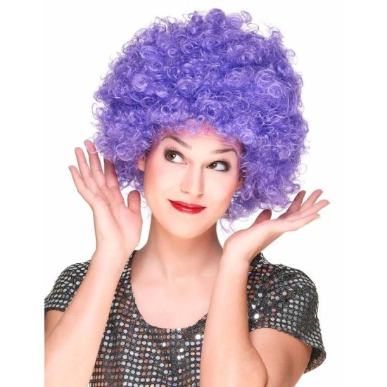 Mor Renk Kıvırcık Afro Bonus Peruk Parti Peruğu Mor Renk Kıvırcık Afro Bonus Peruk Parti Peruğu