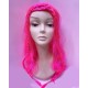 Neon Pembe Renk Örgülü Helen Karakter Peruğu Takma Saç Neon Pembe Renk Örgülü Helen Karakter Peruğu Takma Saç