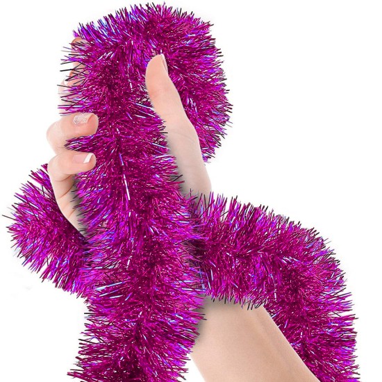 Parti İçin Sim Süs 2 Metre Uzunluk 8 cm Genişlik Fuşya Renk İthal Parti İçin Sim Süs 2 Metre Uzunluk 8 cm Genişlik Fuşya Renk İthal