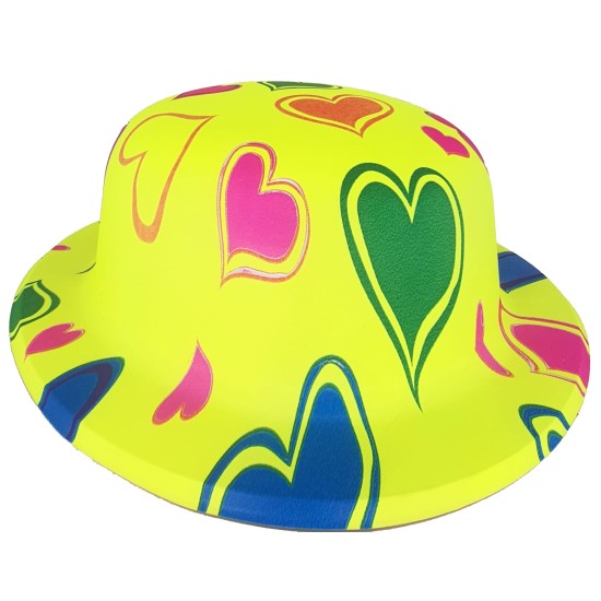 Plastik Neon Desenli UV Işık Parti Şapkası Sarı 1 Adet Plastik Neon Desenli UV Işık Parti Şapkası Sarı 1 Adet
