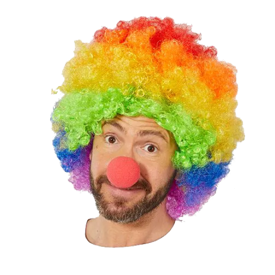 Rengarenk Gökkuşağı Afro Bonus Peruk ve Kırmızı Renk Sünger B 120 gr Rengarenk Gökkuşağı Afro Bonus Peruk ve Kırmızı Renk Sünger B 120 gr